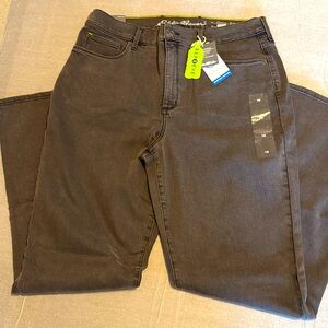 Brand New Eddie Bauer Curvy Fit High Rise carbon color size 16 women’s jeans
